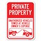 Signmission Private Property Unauthorized Vehicles Towed at Owner Expense with Graphic, A-1824-23245 A-1824-23245 - alternate 1